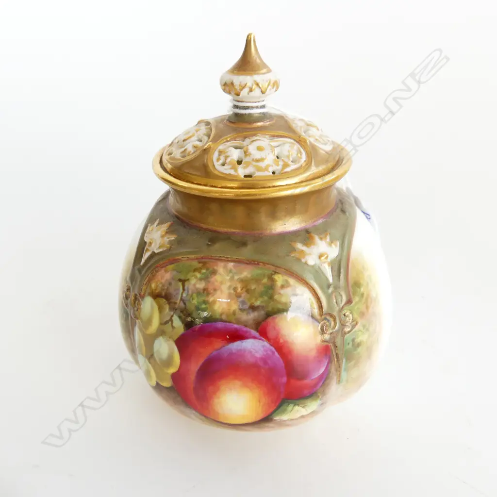 R/WORCESTER LIDDED POTPOURRI BY TOWNSEND H.115mm Image 1++