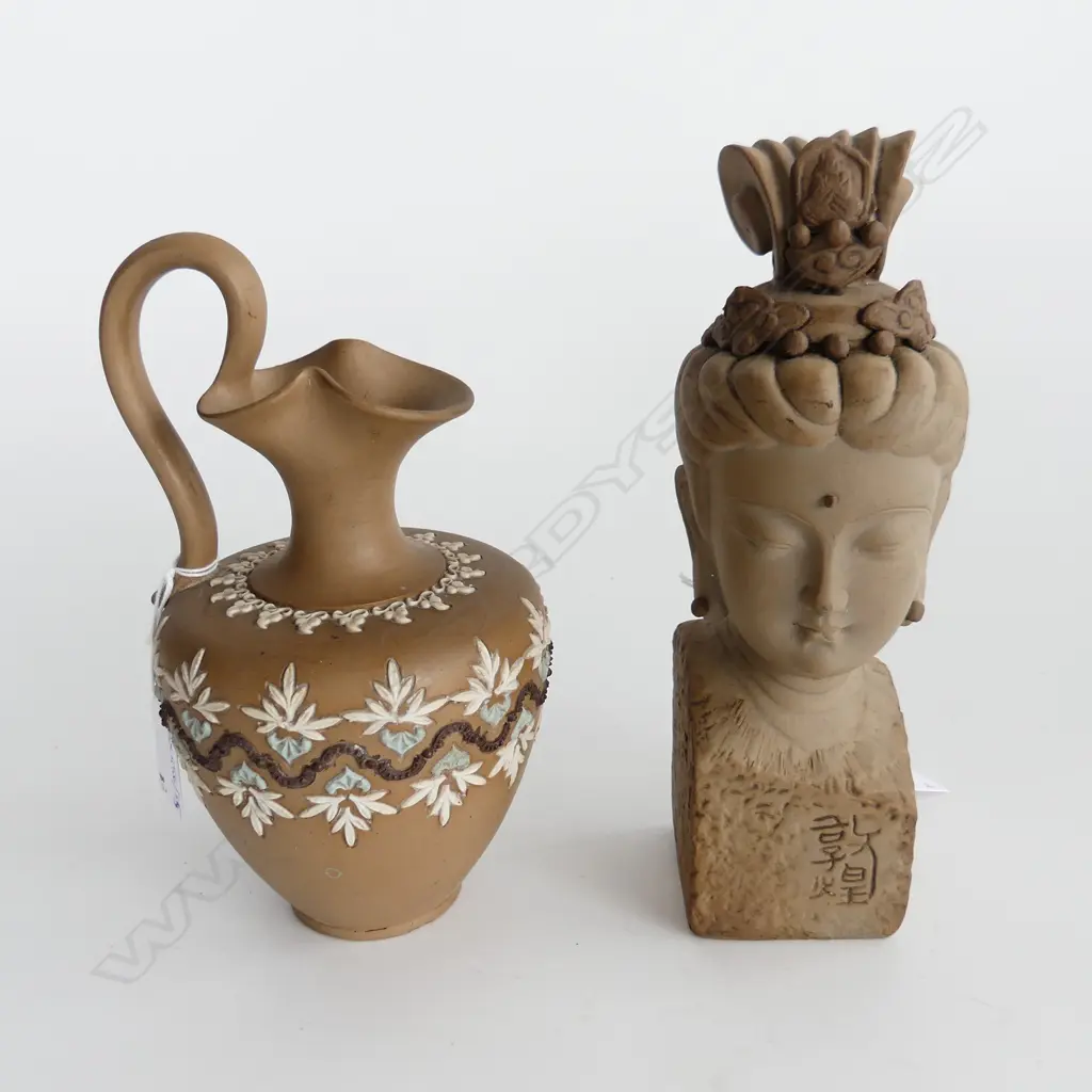DOULTON SILICONE JUG, ORIENTAL CERAMIC BUST H.220mm Image 1++