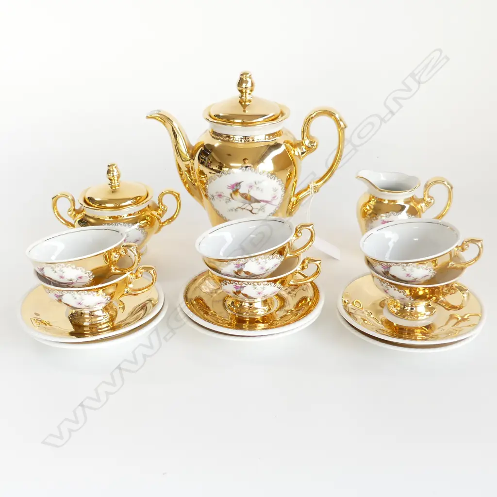 BARVARIAN GILT COFFEE SET COFFEE POT H180MM Image 1++