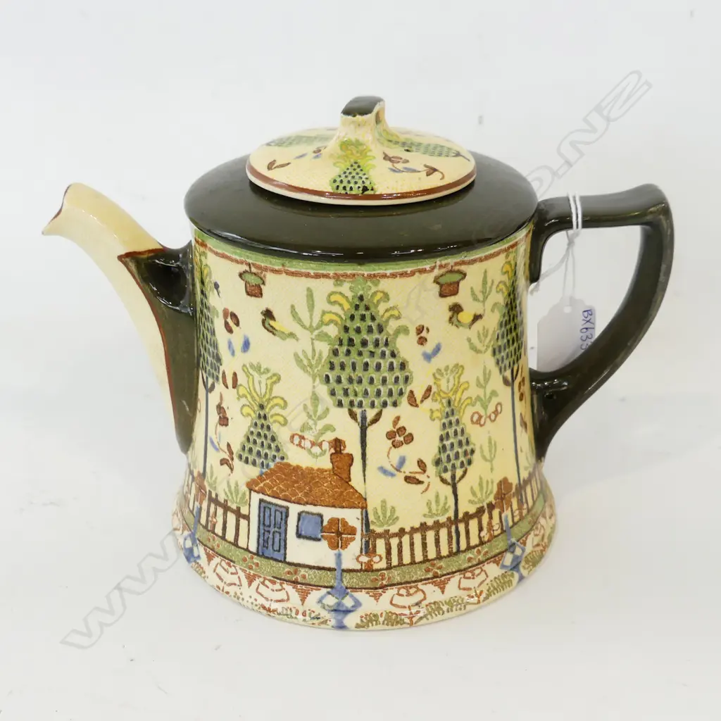 ROYAL DOULTON 'SAMPLER' TEAPOT A/F H. 160mm Image 1++