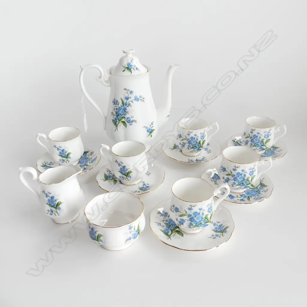 R/ALBERT  FORGET ME NOT PAT COFFEE SET  COFFEE POT H 220MM Image 1++