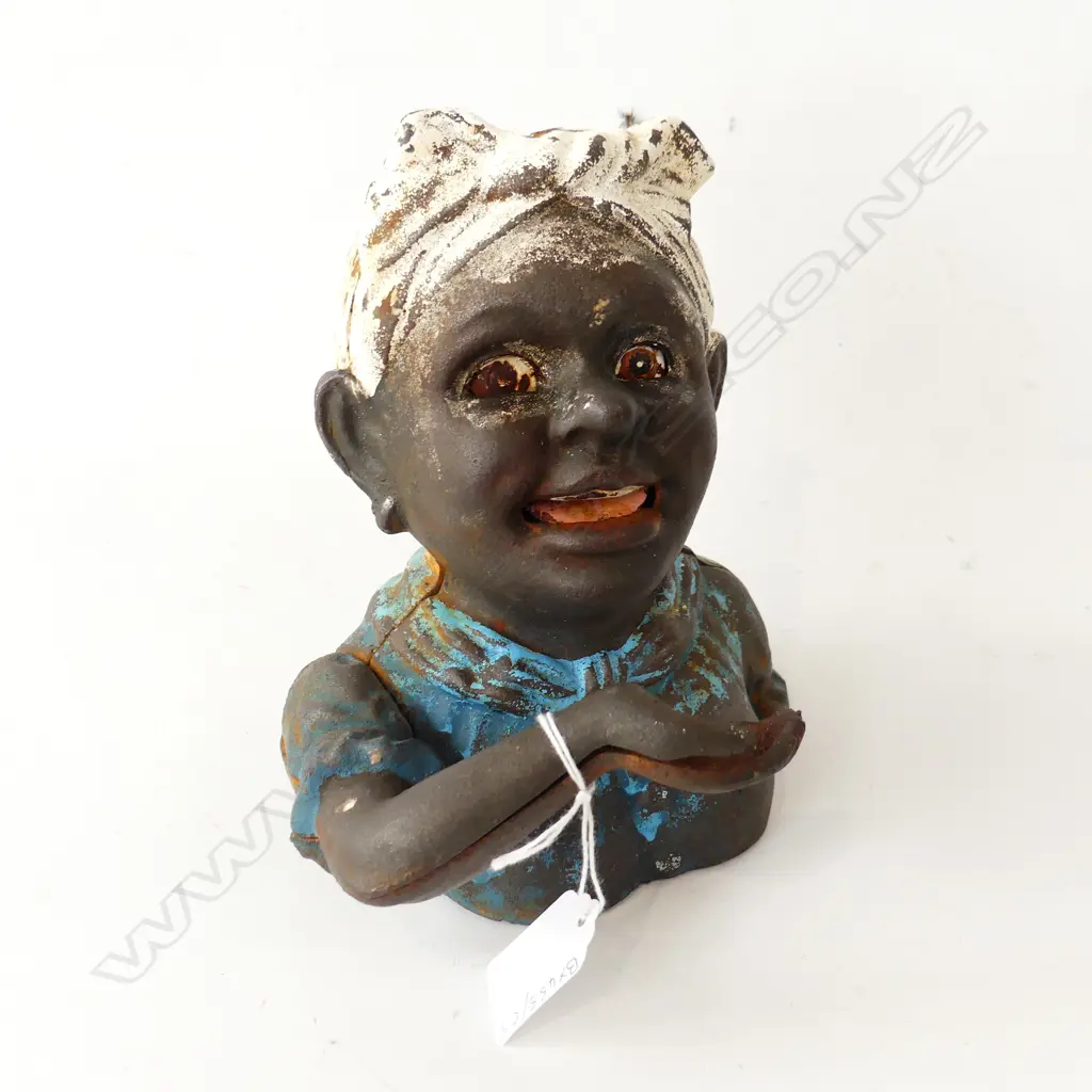 CAST IRON JOHN HARPER MONEY BANK Image 1++