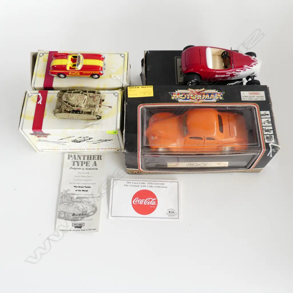 4 BOXED DIE CAST TOYS2 MATCHBOX L170MM  1 MOTORMAX  L250MM & 1 LIBERTY CLASSICS L180MM Image 1++