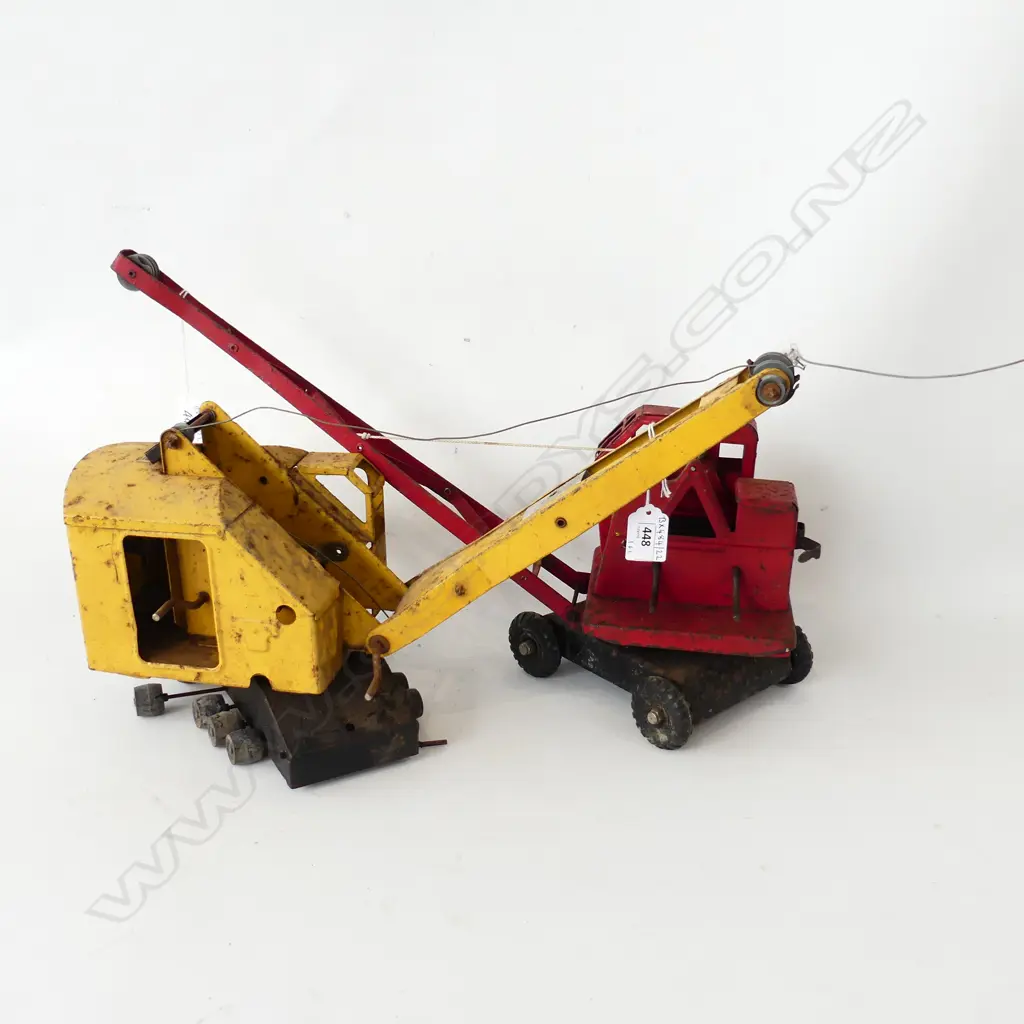 TIN TOY TRIANG CRANE H440MM  & ANOTHER TRIANG   CRANE H330MM Image 1++