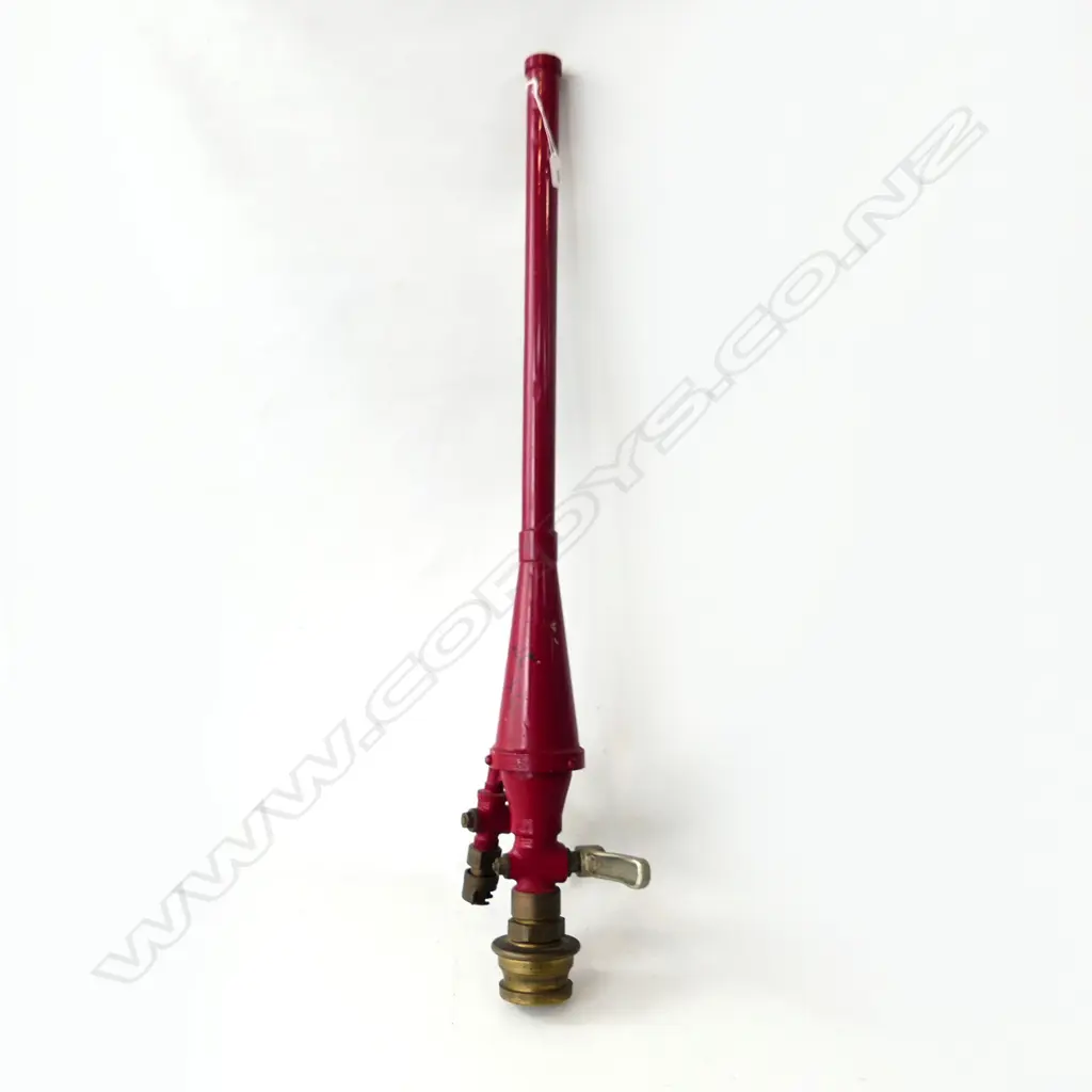 LONG RED PAINTED FIREMANS HIGH PRESSURE HOSE NOZZLE L950MM Image 1++