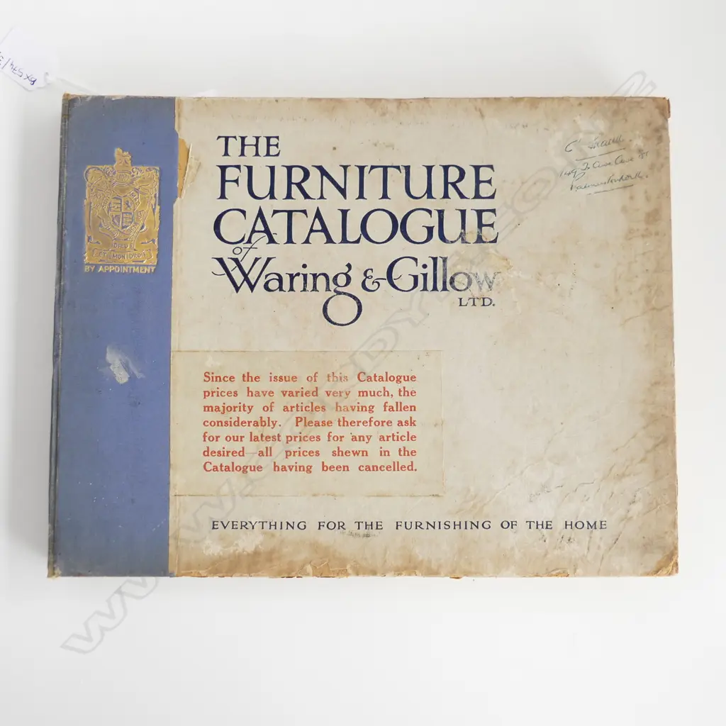 WARING & GILLOW FURNITURE CATALOGUE c.1920 Image 1++