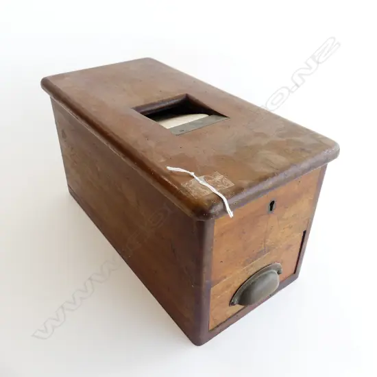 VINTAGE 'AUDITOR' WOODEN CASH TILL 185x375x200mm