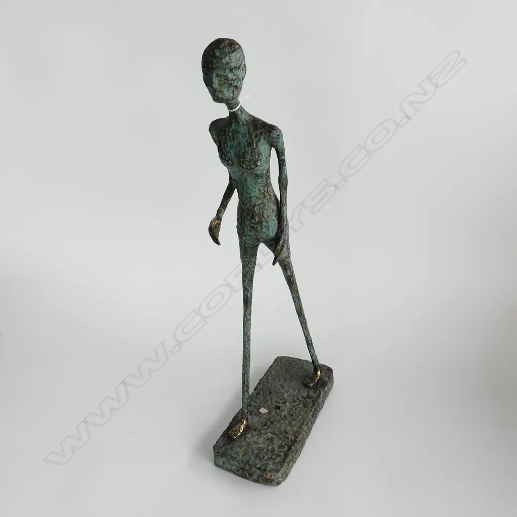 ABSTRACT BRONZE ELONGATED FEMALE FIGURE H.630mm. Image 1++