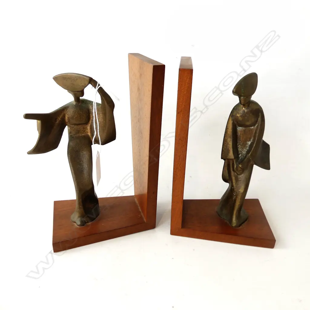 PR BOOKENDS w. BRASS ORIENTAL WOMEN H.190mm Image 1++
