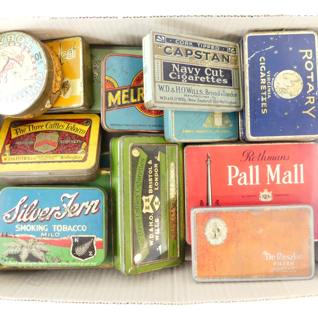 16 ASSORTED TOBACCO TINS INCL SOME NZ Image 1++