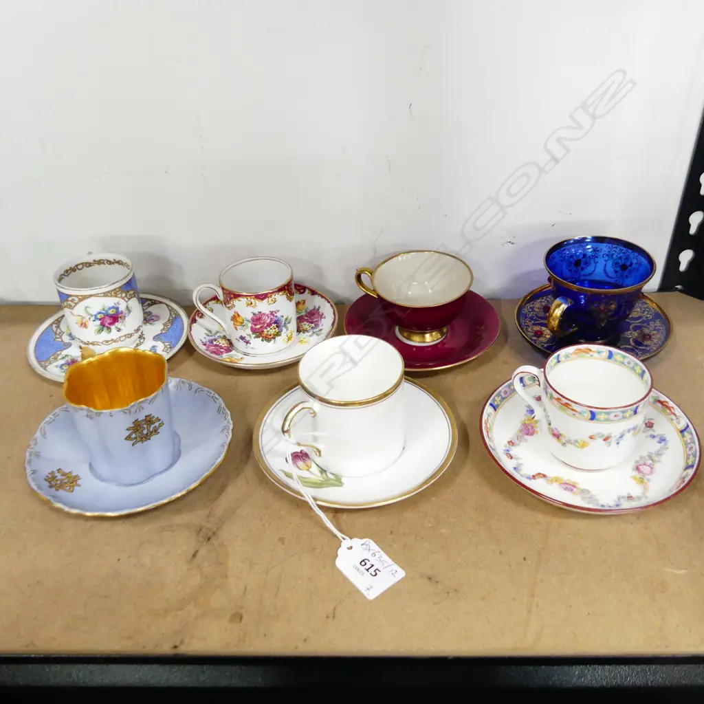 7 ASST. DEMITASSE CUPS & SAUCERS Image 1++