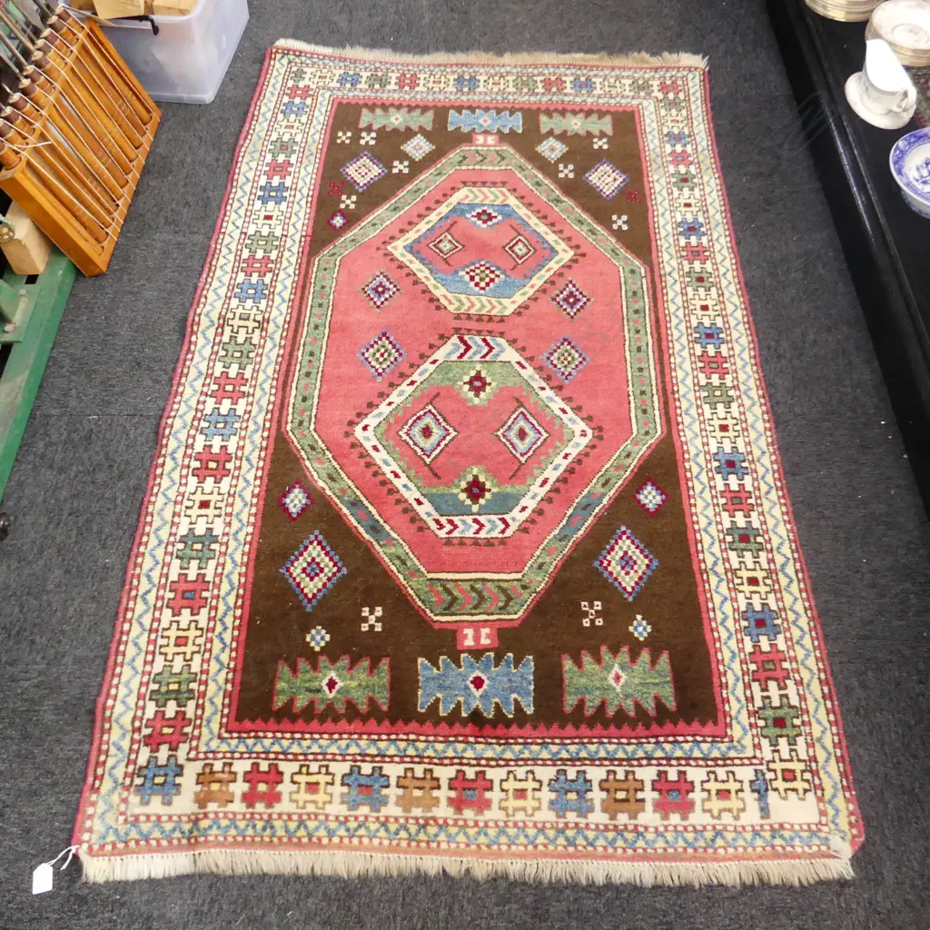 HAND KNOTTED ALL WOOL RUG 1900x1160mm Image 1++