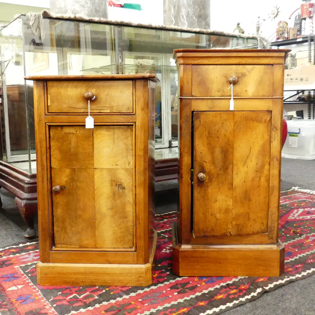 NEAR PAIR ANTIQUE BEDSIDE CABINETS... Image 1++