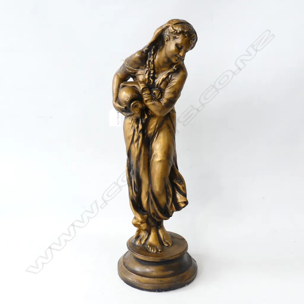 GOLD PAINTED CONCRETE CLASSICAL FIGURE H.500mm Image 1++