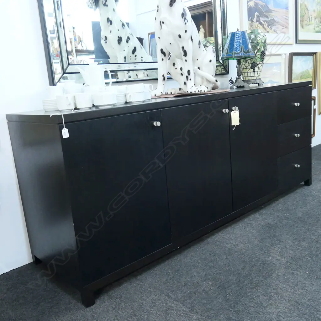CONTEMPORARY EBONISED SIDEBOARD 2000x580x800mm Image 1++
