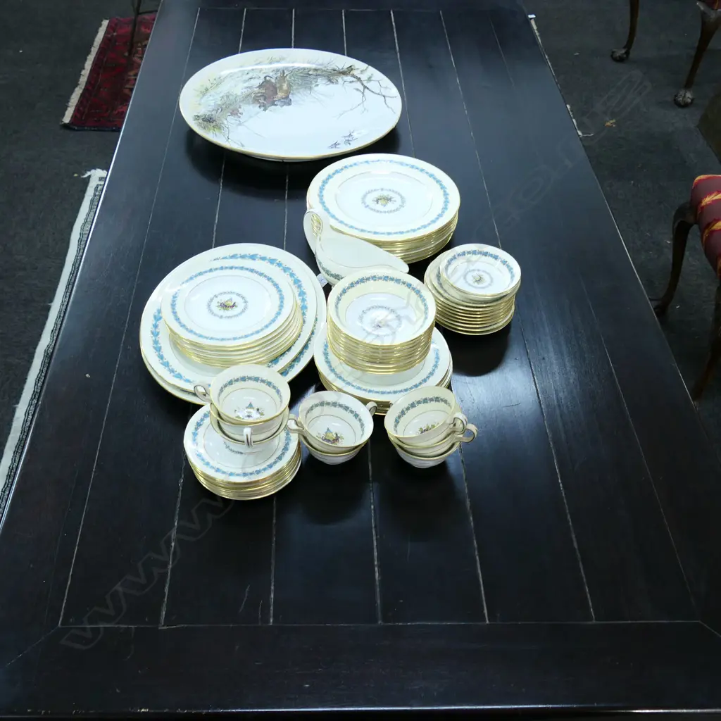 CONTEMPORARY EBONISED PLANK TOP DINING TABLE 2000x1000x730mm Image 1++