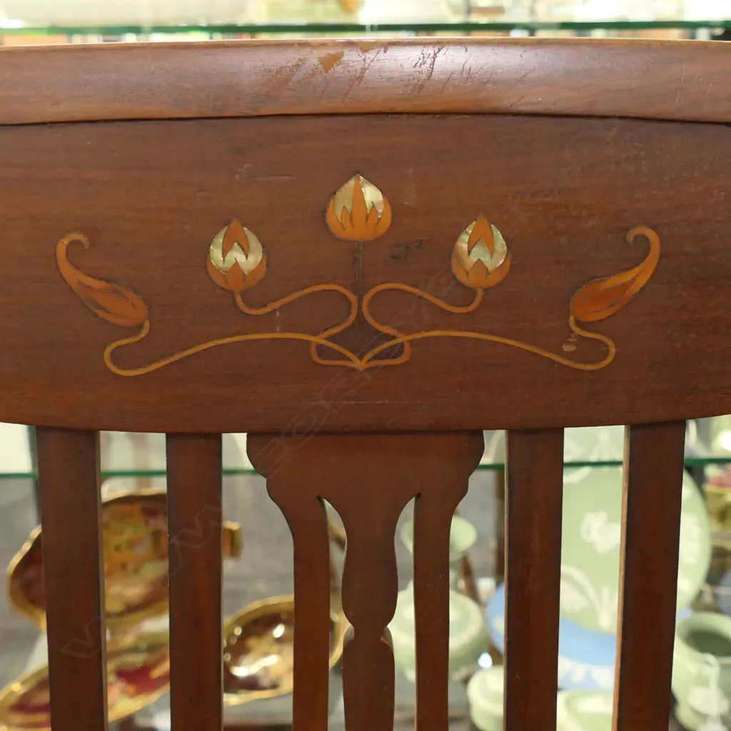 EDWARDIAN ART NOUVEAU ARMCHAIR - SEAT FAULTED Image 1++