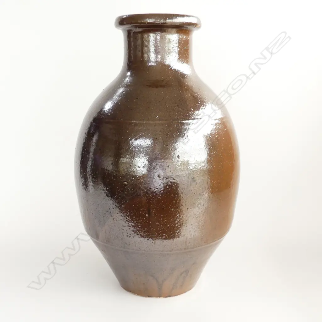 LARGE JAPANESE BIZEN 19TH CENTURY WINE OR SOY SAUCE FERMENTING JAR H.560mm Image 1++