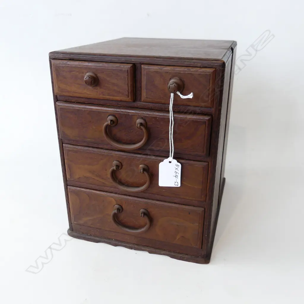OLD JAPANESE SMALL COLLECTOR'S CHEST 5 drawer H.250mm Image 1++