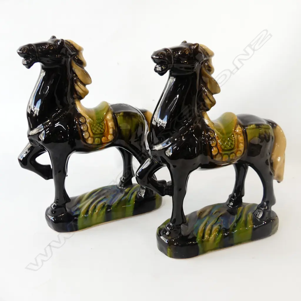 PR LG CHINESE GLAZED HORSES H.350mm Image 1++