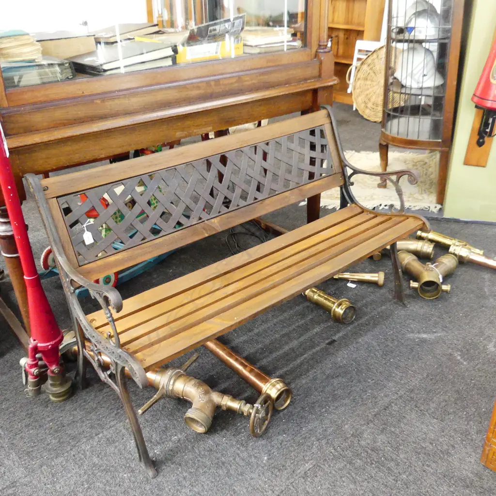 CAST IRON BENCH SEAT ENDS, 1240 X 770mm Image 1++
