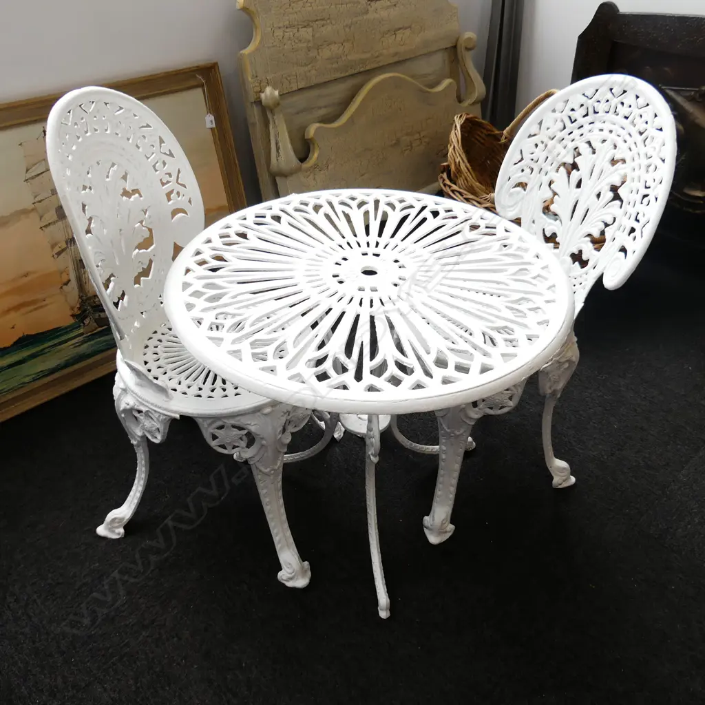 OUTDOOR GARDEN / PATIO SET , TABLE (DIA 710mm) + 2 CHAIRS Image 1++
