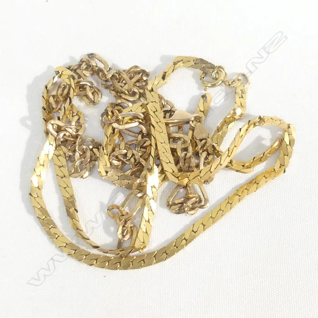 2 X 375 GOLD CHAINS; BOTH A/F  22.97GMS Image 1++