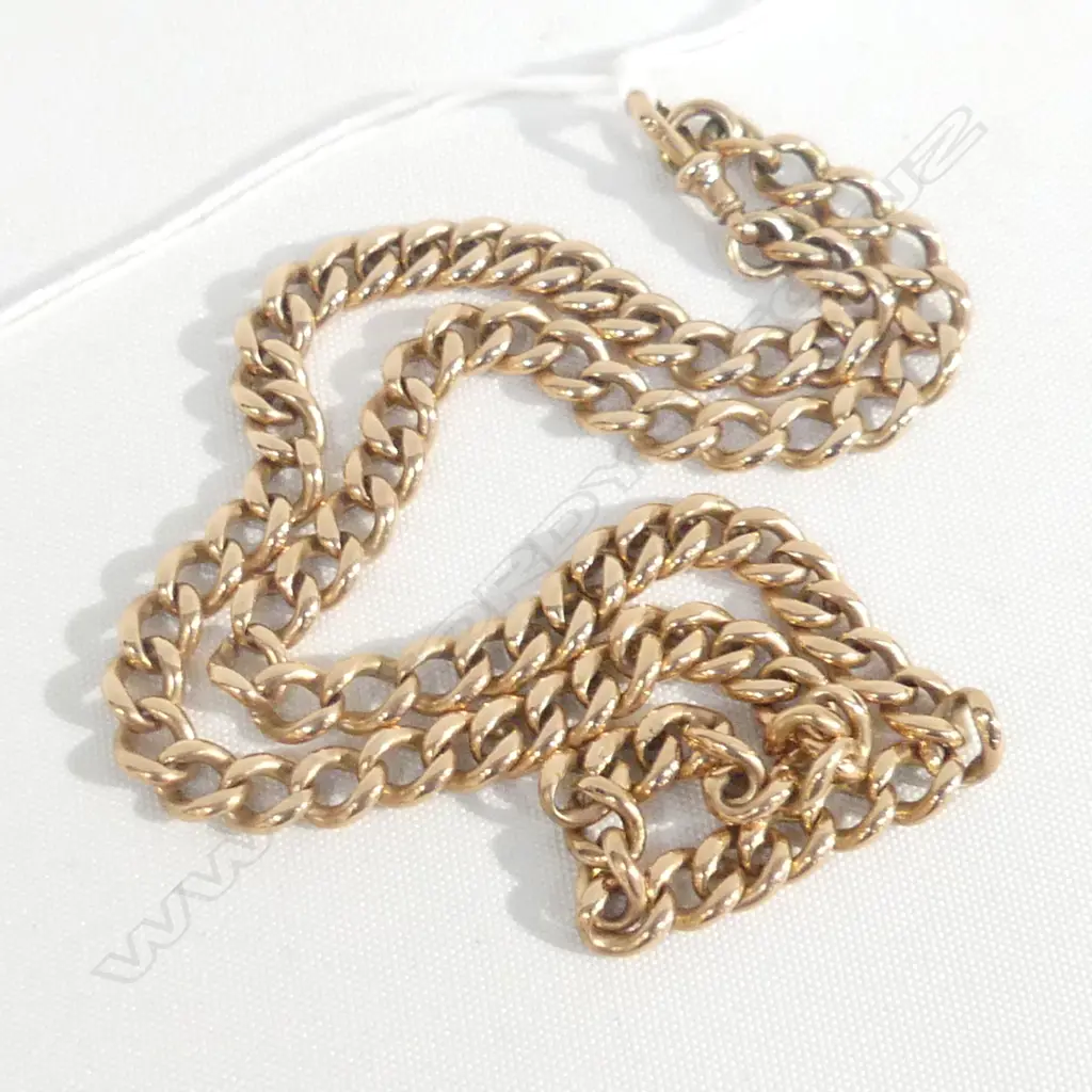 9CT ROSE GOLD CURB CHAIN NECKLACE 35.35GMS Image 1++
