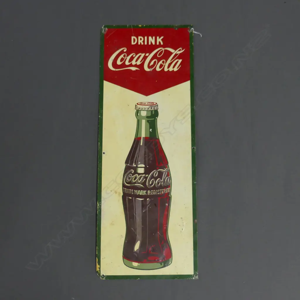 TIN SIGN 'DRINK COCA-COLA' 610x230mm Image 1++