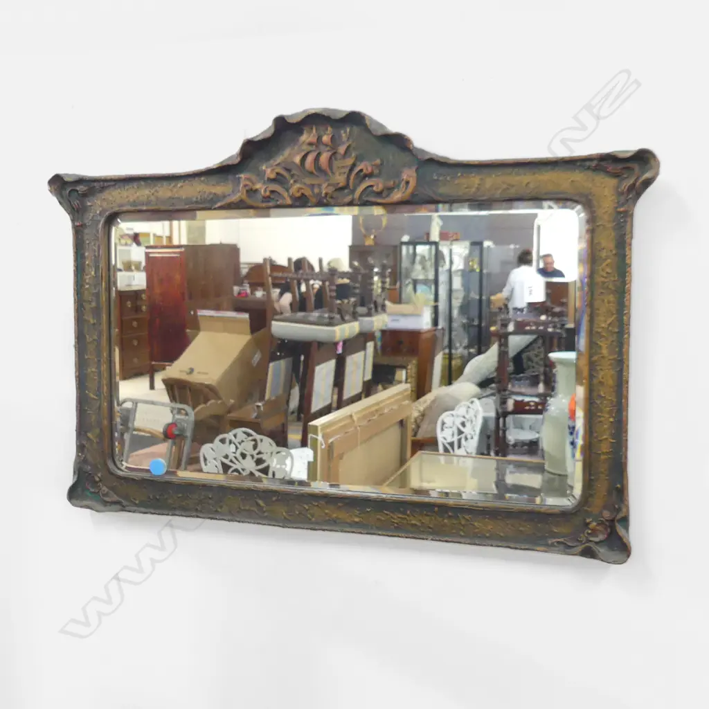 GILT FRAMED SHIP MIRROR 580X 820 MM Image 1++