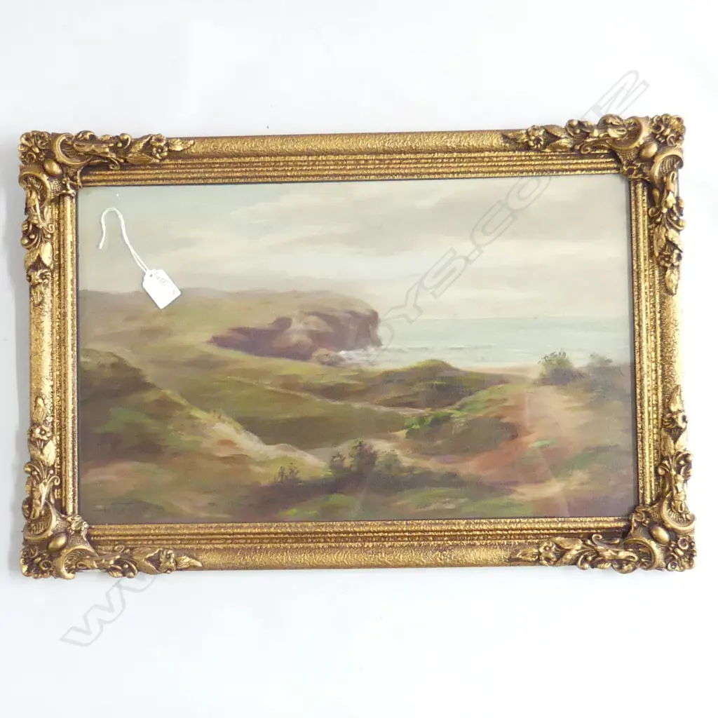 W RANDLE OIL ON BOARD 'SEA SIDE PASTORIAL' DATED 1906 320MM X 520MM Image 1++