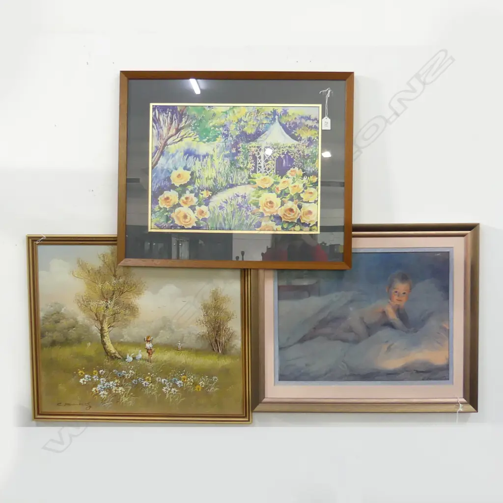 FRAMED OIL /W/C & PRINT ALL 570X680 MM Image 1++