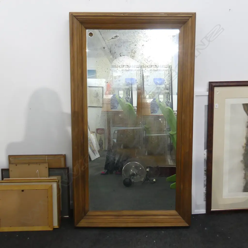 LARGE WOOD FRAMED MIRROR Image 1++
