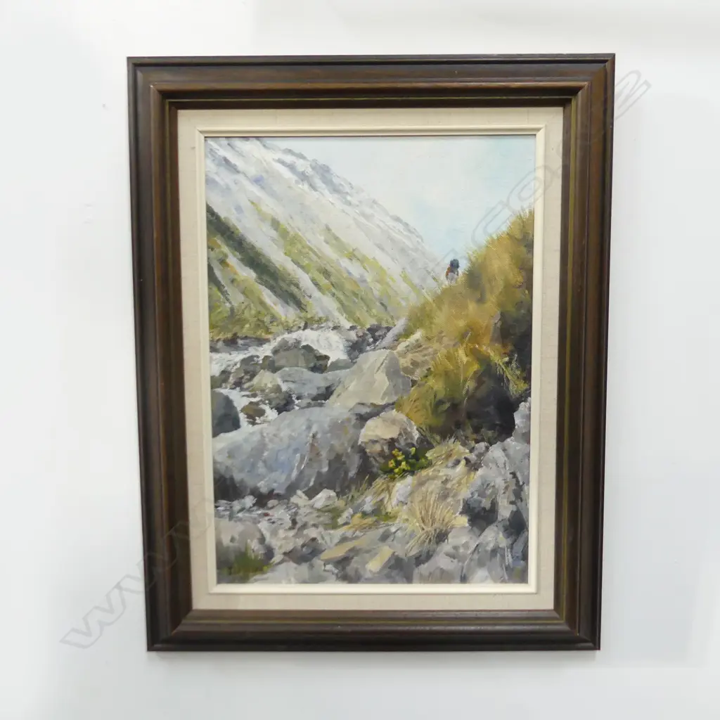 SPEARGRASS VALLEY NELSON LAKES OIL SIGNED CLEGHORN 345x245mm Image 1++