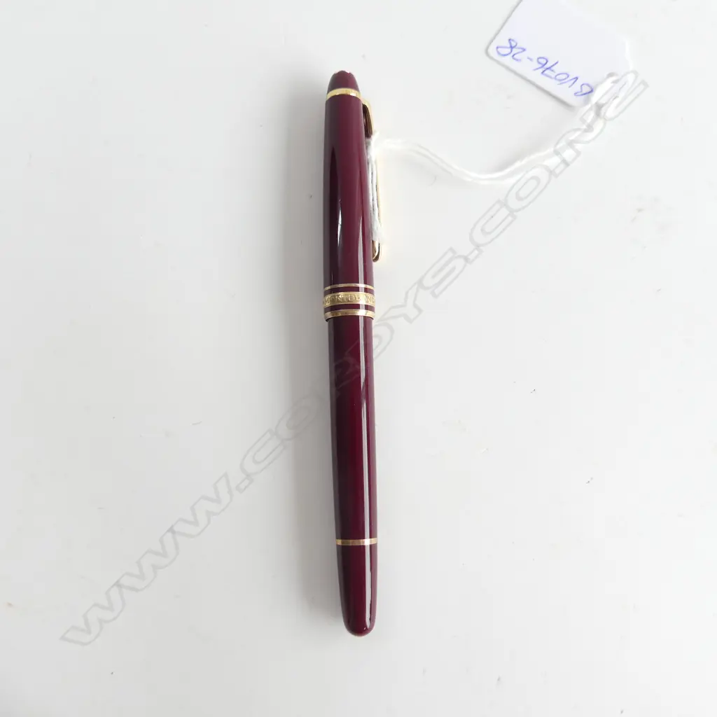 MONT BLANC DARK CLARET CASED FOUNTIAN PEN 14K GOLD KNIB Image 1++