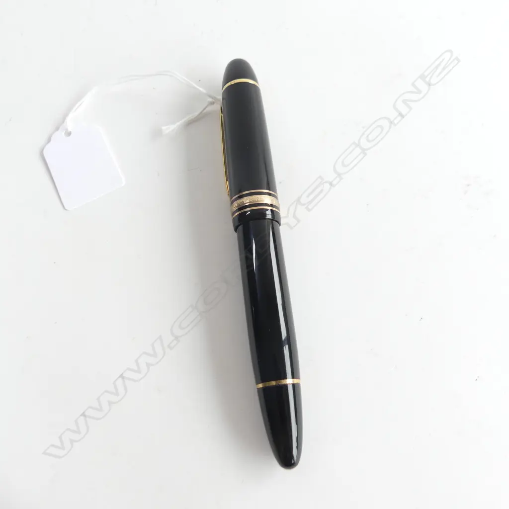 MONT BLANC BLACK CASED BLACK No.149 FOUNTAIN PEN W 18K GOLD KNIB Image 1++