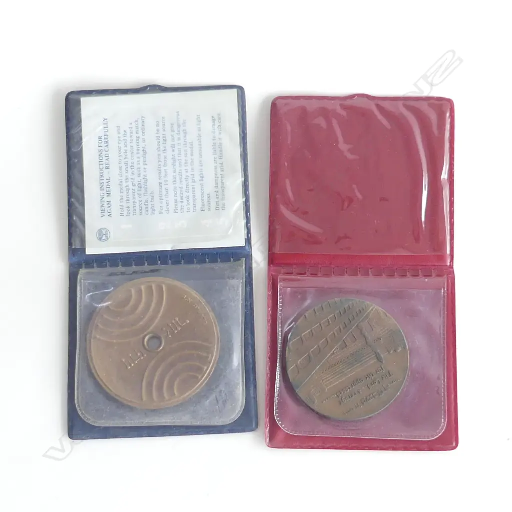 AGAM MEDAL IN SLEEVE & LG ISRAELI COIN IN SLEEVE Image 1++