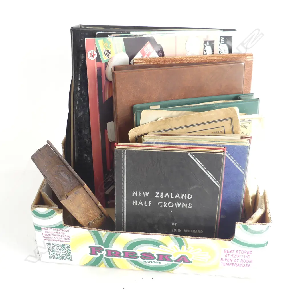 BOX LOT CIGARETTE CARD ALBUM (half full), BOXED CIGARS ETC, COIN ALBUMS ETC Image 1++
