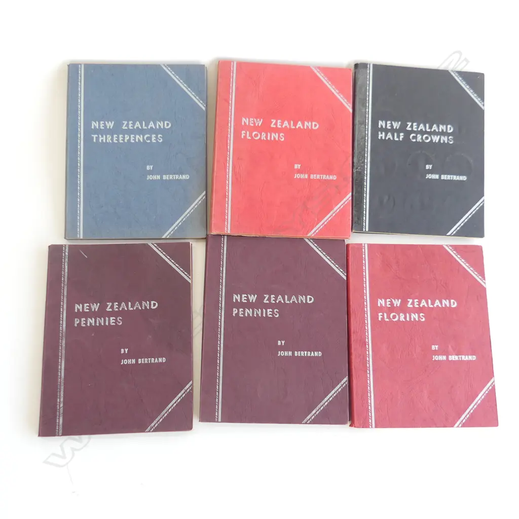 6 ALBUMS OF NZ; FLORIN SETS, 1 THREEPENCES, 2 PENNIES & 1 HALF CROWNS - SOME INCOMPLETE Image 1++