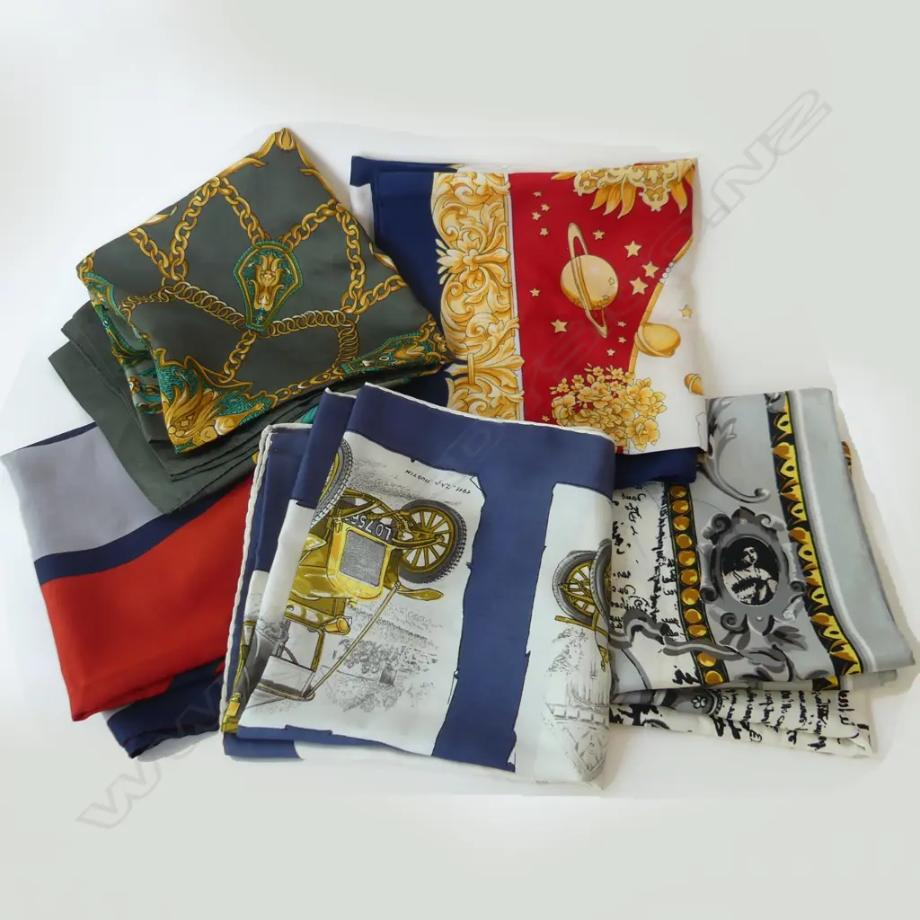 6 SCARVES SOME SILK Image 1++