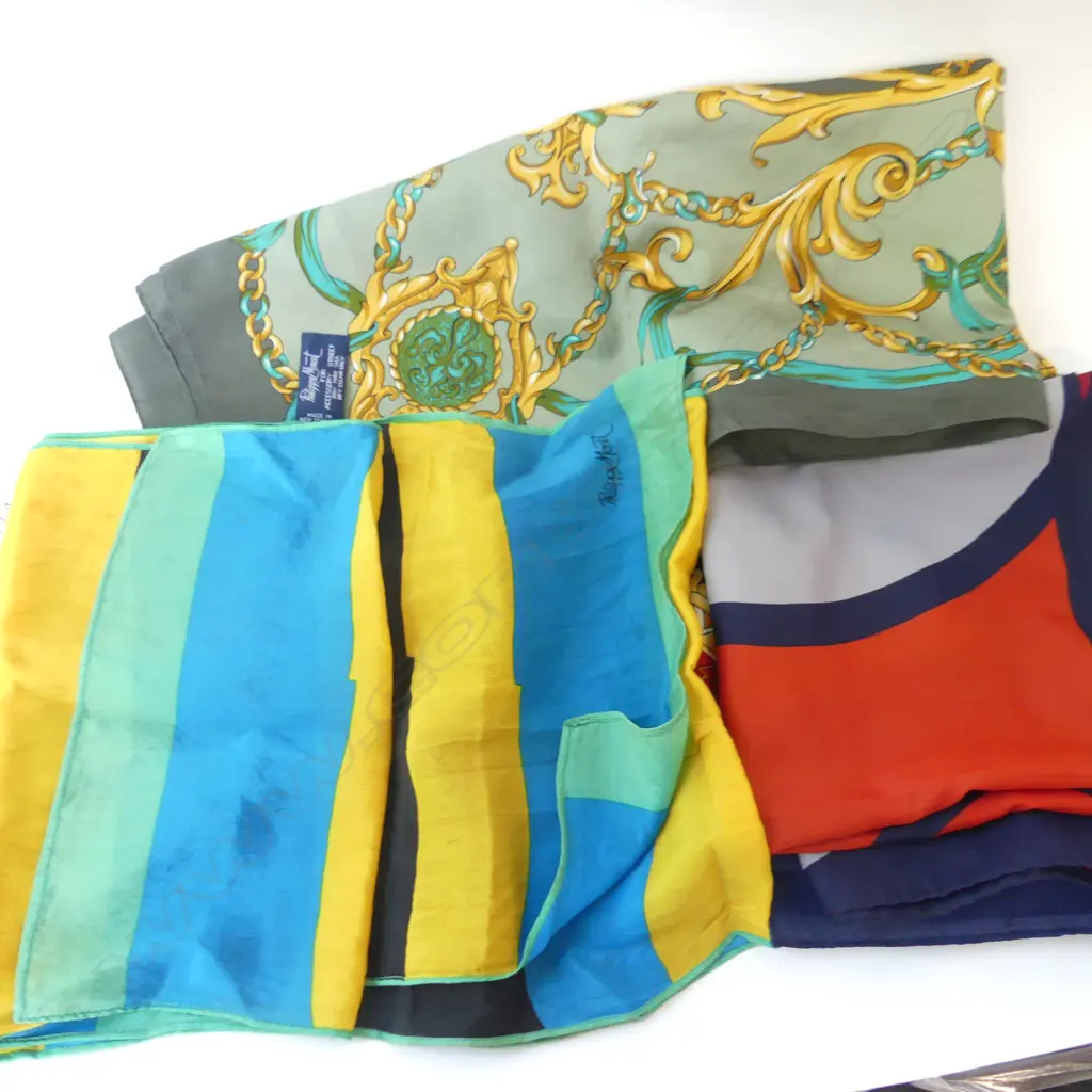 6 SCARVES SOME SILK Image 1++