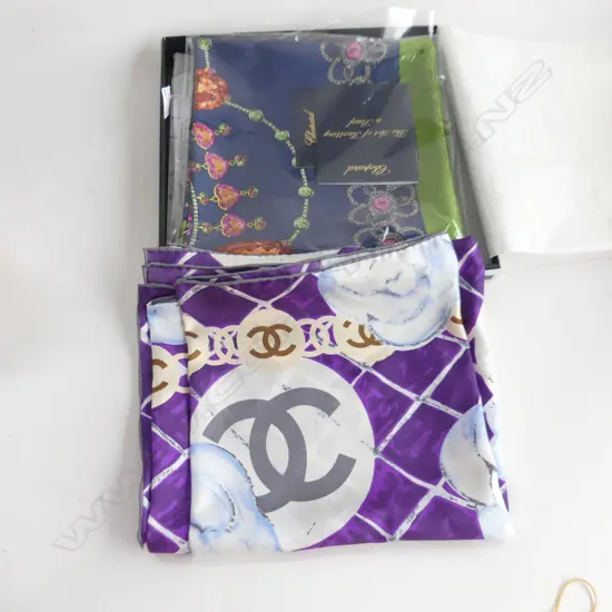 2 SILK SCARVES; CHANEL & CHOPARD