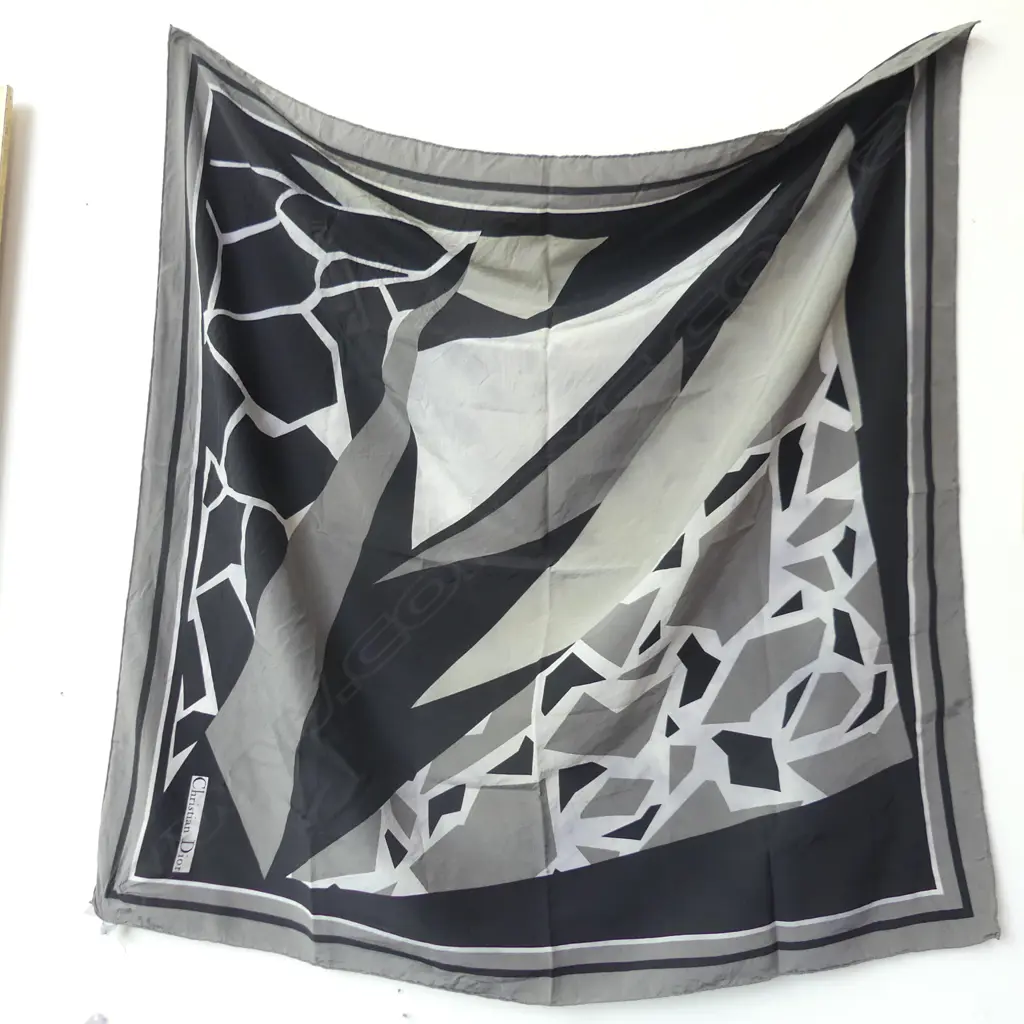 CHRISTIAN DIOR SILK SCARF; MADE IN ITALY Image 1++
