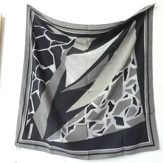 CHRISTIAN DIOR SILK SCARF; MADE IN ITALY