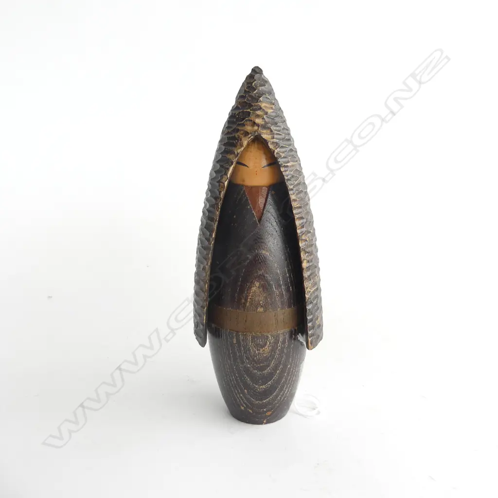 UNUSUAL VINTAGE JAPANESE KOKESHI DOLL H. 210MM Image 1++