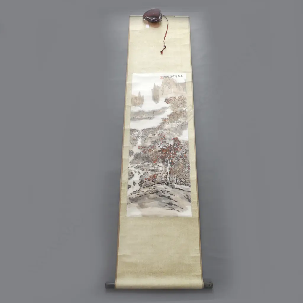 3 HAND PAINTED CHINESE LANDSCAPE SCROLLS Image 1++