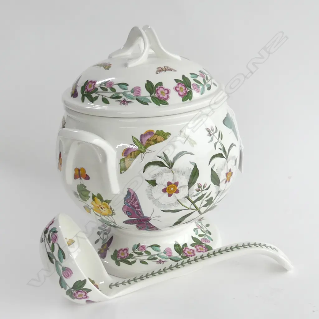 LG PORTMEIRION BOTANIC GARDEN LIDDED TUREEN H 330MM PLUS LADLE Image 1++