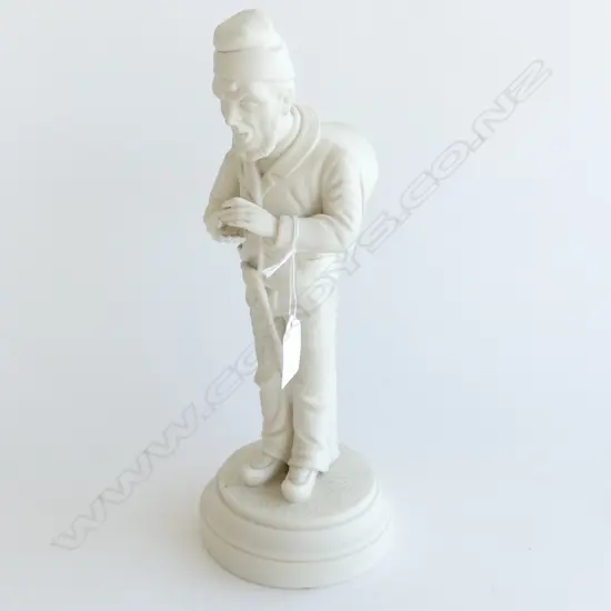 VICTORIAN PARIAN FIGURE OLD MINER BUCKET TO HIS BACK H.300mm