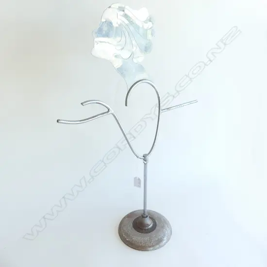 ART DECO DISPLAY STAND WITH CHROME BUST 