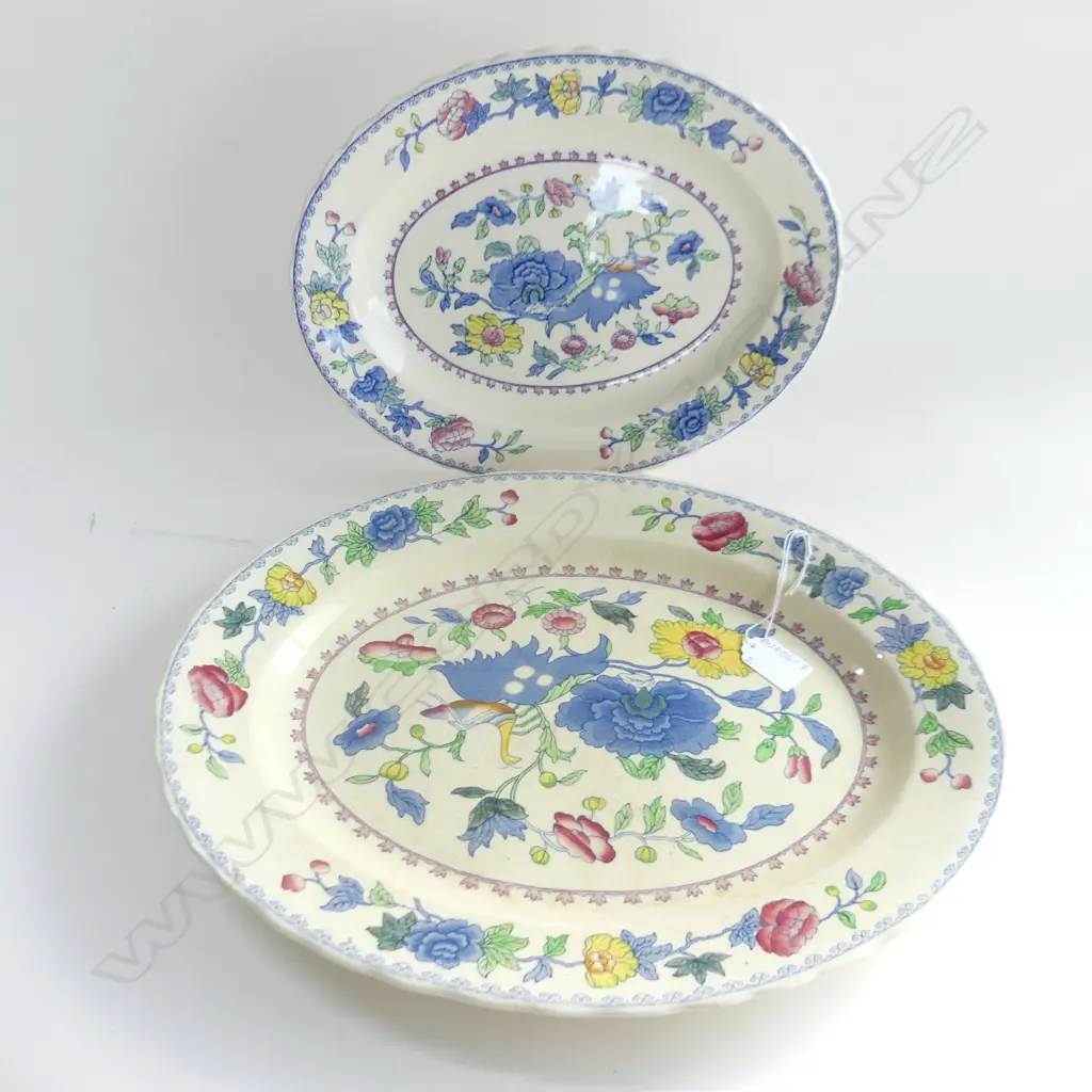 2 MASONS REGENCY OVAL SERVING PLATES L. 400 & 300MM... Image 1++